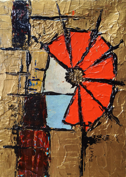 Série SONATE POUR UN COQUELICOT "Vitrail d'Or"