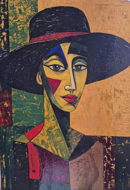 Série NEO-FEMMES "La Dame au Chapeau Noir"